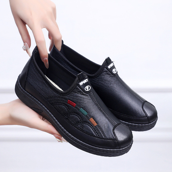 Ženske slip-on casual tenisice za svakodnevno nošenje, prozračne, protuklizne, niski gornji dio, okrugli vrh, gornji dio od sintetičke kože, potplat od teletine, podstava od tkanine