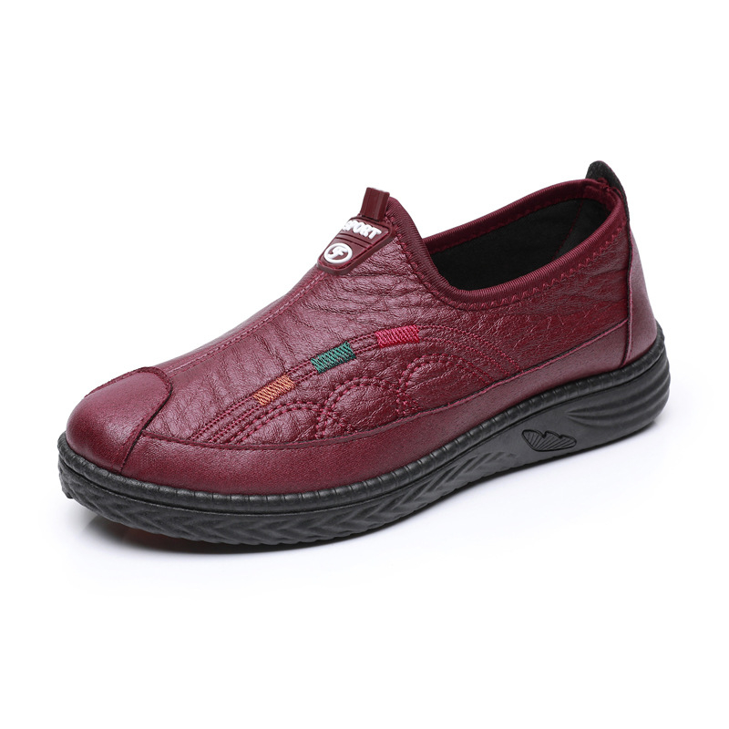 Ženske slip-on casual tenisice za svakodnevno nošenje, prozračne, protuklizne, niski gornji dio, okrugli vrh, gornji dio od sintetičke kože, potplat od teletine, podstava od tkanine