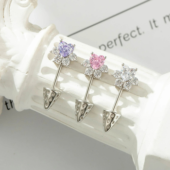 Hensen ausu kaula nagla — kaķa ķepas forma, koniskais dizains, metāls, elektroplatinga pārklājums