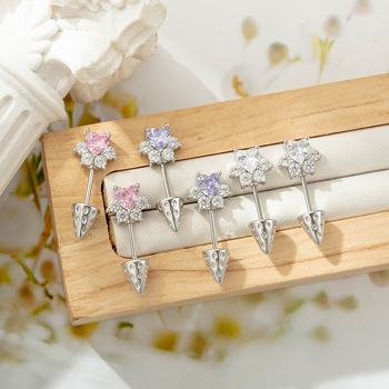 Hensen ausu kaula nagla — kaķa ķepas forma, koniskais dizains, metāls, elektroplatinga pārklājums