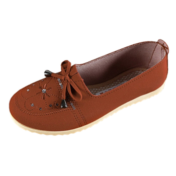 Γυναικείες υφασμάτινες παπούτσια με φιόγγo και floral κέντημα, slip-on για καθημερινή χρήση; επάνω μέρος: warp-knitted δέρμα; σόλα PVC; εσωτερικό: ύφασμα; στρογγυλός μύτης; επίπεδη φτέρνα