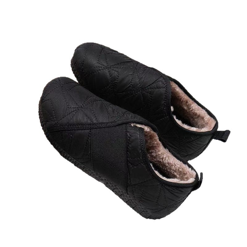 Βαμβαρωτά παπούτσια - Χειμώνας 2025 ρετρό ζεστά loafers με επένδυση γούνας, χωρίς κορδόνια, στρογγυλή μύτη, επάνω μέρος από συνθετικό δέρμα, καουτσούκ σόλα, χαμηλό ύψος, 1–3 cm τακούνι