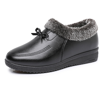 Γυναικεία χειμερινά παπούτσια με φλίς επένδυση, επάνω ύλικό: υπερ-ίνες, αντιολισθητική σόλα από καουτσούκ, χαμηλό προφίλ, καθημερινή άνεση