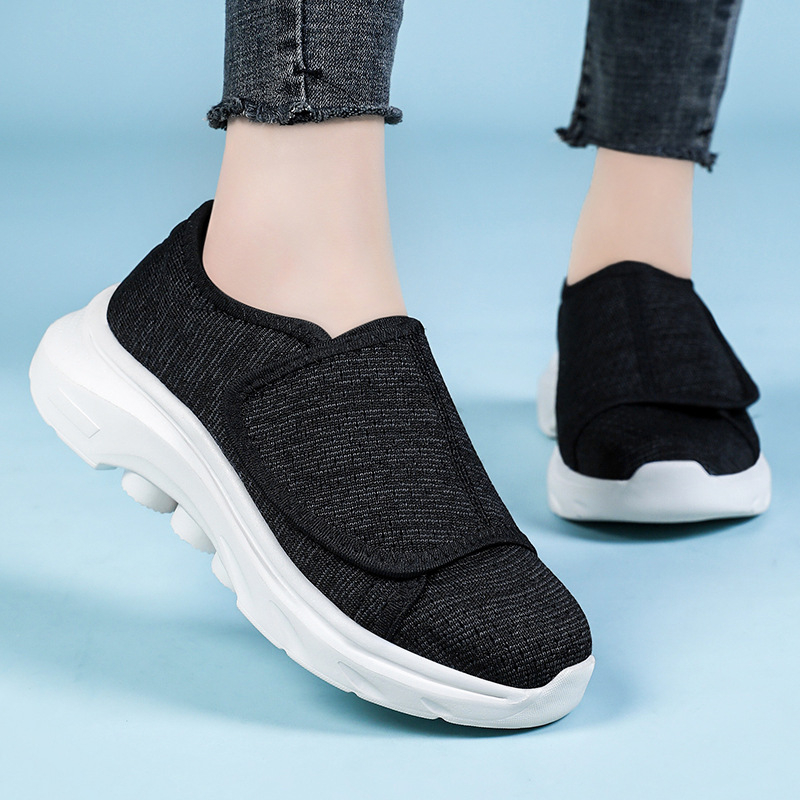 Ženske cipele s Velcro kopčanjem, prozračan gornji dio, lagana EVA potplat, ulošak s ćelijastim uzorkom, niski potpetice (1–3 cm)
