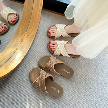 Női retro francia stílusú szandál PVC felsőrész, PVC belső rész és PVC talp, könnyű