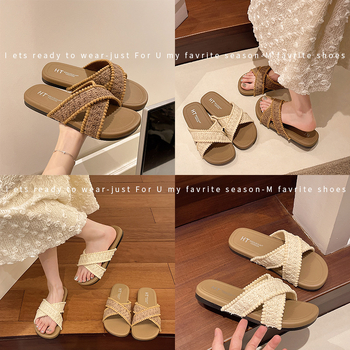 Női retro francia stílusú szandál PVC felsőrész, PVC belső rész és PVC talp, könnyű