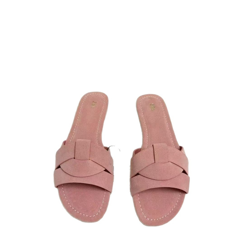 Női velúr felsővel készített szandál, bőr belső, gumitalp, lapos talp, talp vastagsága 0–3 cm