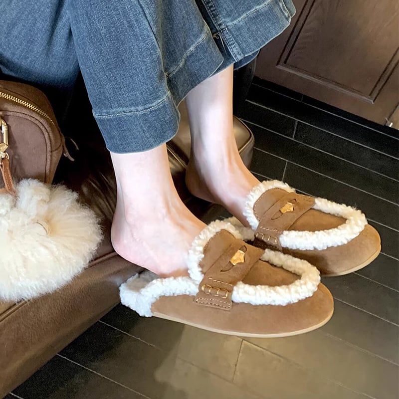 Cipele-slip-on s ovčjom vunom za vanjsku upotrebu, EVA potplat, jesen 2024