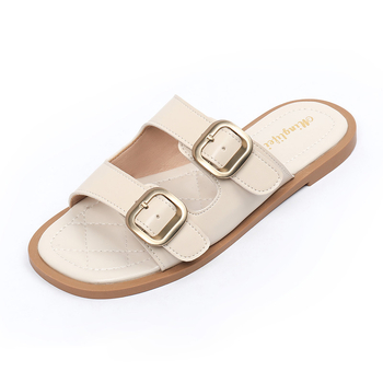 Ženske ravne papuče s PU gornjim dijelom, gumom potplatom, rimski stil, prozračne i protuklizne.