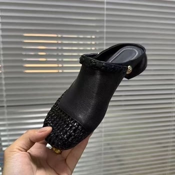 Ženske zatvorene papuče za plažu, plišasti gornji dio, gumena potplata, debljina potplata 0–3 cm, potplata injekcijski oblikovana, slip-on