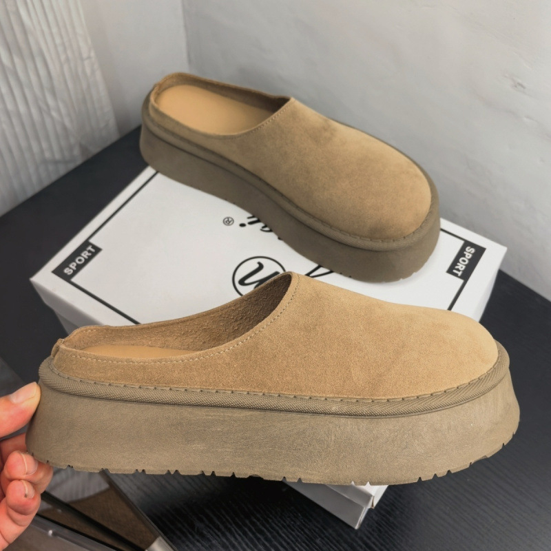 Дамски платформи сандали без гръб, PU горна част, TPU подметка, височина на платформата 3–5 см, ежедневна употреба