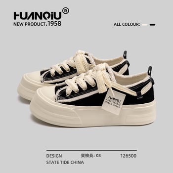 Ženske platnene tenisice s velurom na gornjem dijelu, niski profil, debela platforma, vezeanje šnuralima, mrežasta unutarnja podstava