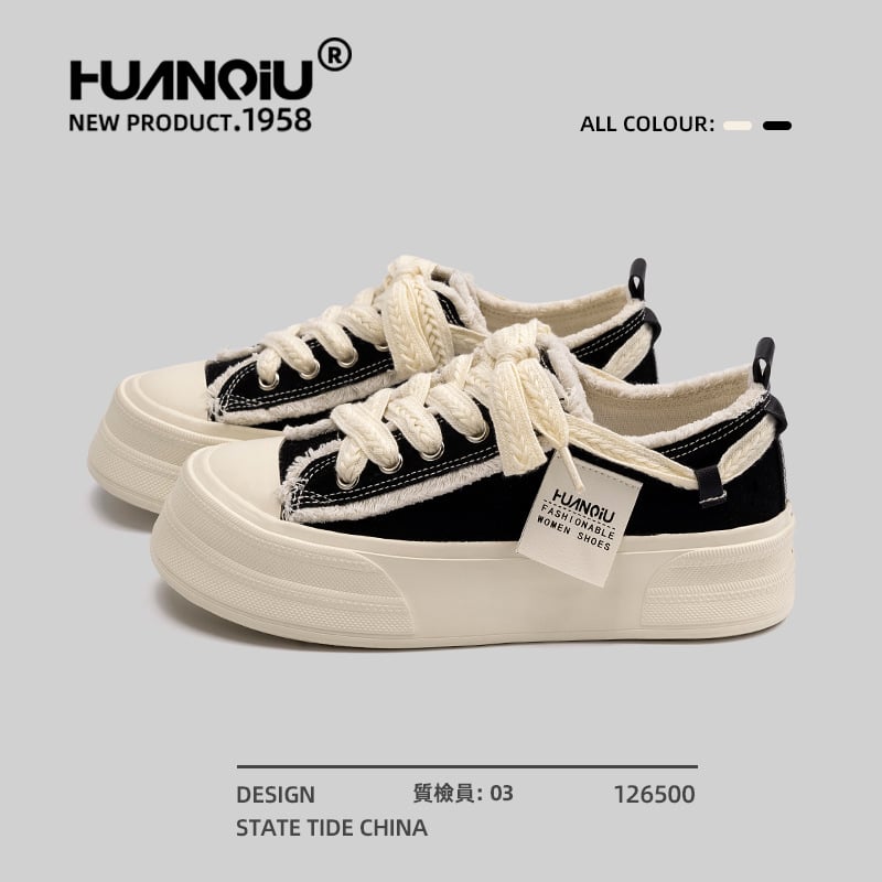 Ženske platnene tenisice s velurom na gornjem dijelu, niski profil, debela platforma, vezeanje šnuralima, mrežasta unutarnja podstava