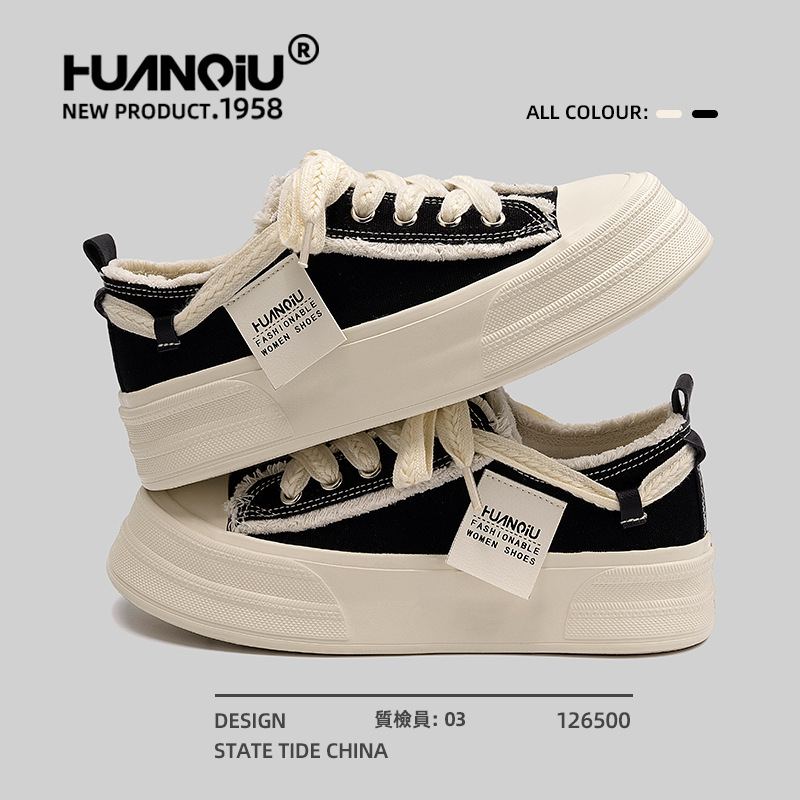 Ženske platnene tenisice s velurom na gornjem dijelu, niski profil, debela platforma, vezeanje šnuralima, mrežasta unutarnja podstava