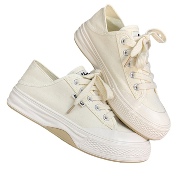 Casual slip-on platnene tenisice za žene — prozračan gornji dio od platna, EVA potplat, okrugli vrh, tekstilna uložak, srednje visine