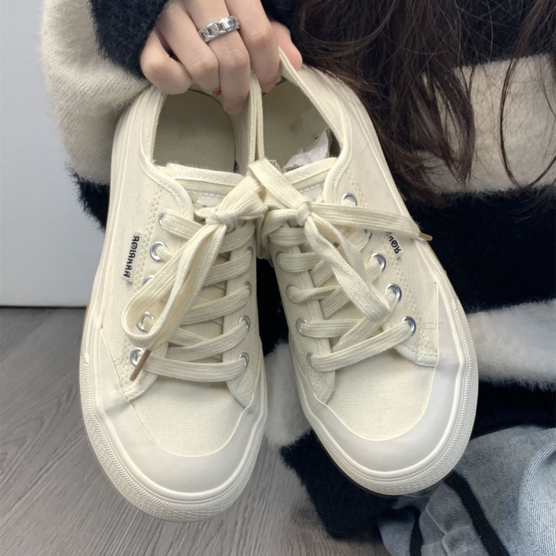 Casual slip-on platnene tenisice za žene — prozračan gornji dio od platna, EVA potplat, okrugli vrh, tekstilna uložak, srednje visine