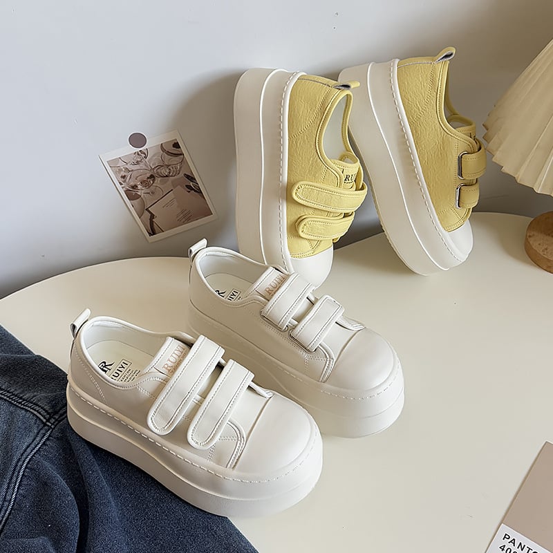 Platnene slip-on tenisice s vulkaniziranom gumom, gornji dio visok 3–7 cm, pamukova podstava, korejski stil.