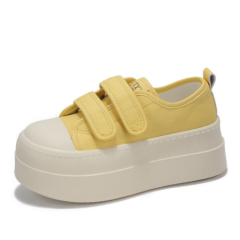 Platnene slip-on tenisice s vulkaniziranom gumom, gornji dio visok 3–7 cm, pamukova podstava, korejski stil.
