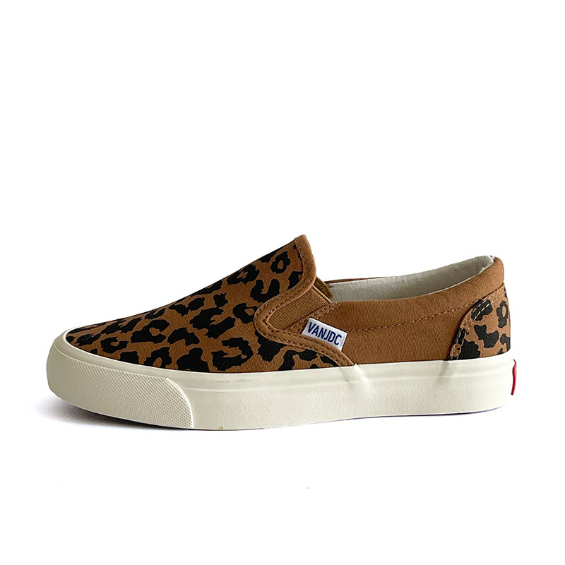 Canvas tenisice s leopard printom, korejskog stila, niski gornji dio, prozračna pamučna podstava, gumena potplat