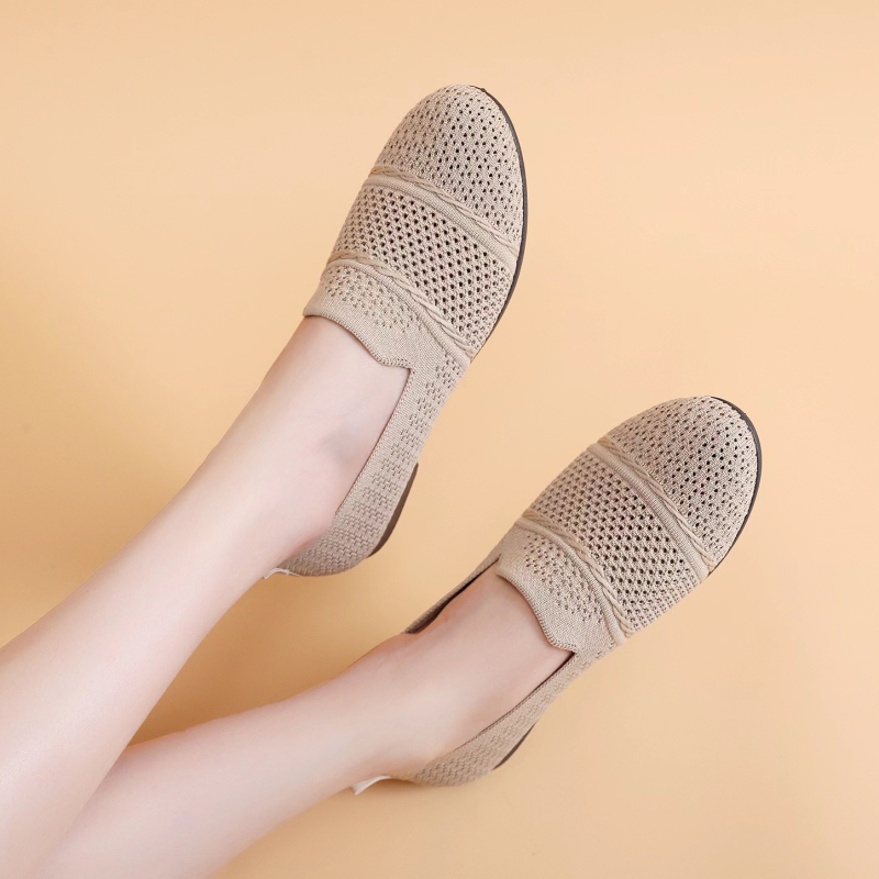 Ženske slip-on tenisice s mrežastim gornjim dijelom i gumom na potplati — prozračne, lagane, protuklizne