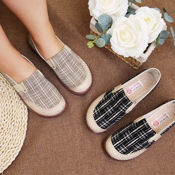 Ljetne slip-on tenisice ribarskog stila - prozračni gornji dio od pamuka, EVA đon; lagane, mrežasti uzorak; podstava od pamuka; ležerni stil.
