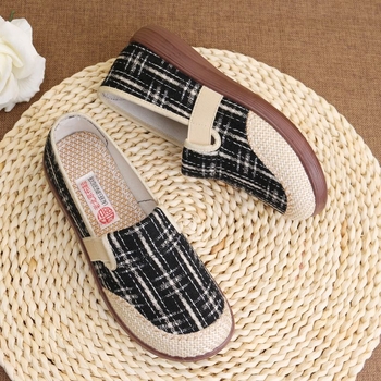 Ljetne slip-on tenisice ribarskog stila - prozračni gornji dio od pamuka, EVA đon; lagane, mrežasti uzorak; podstava od pamuka; ležerni stil.