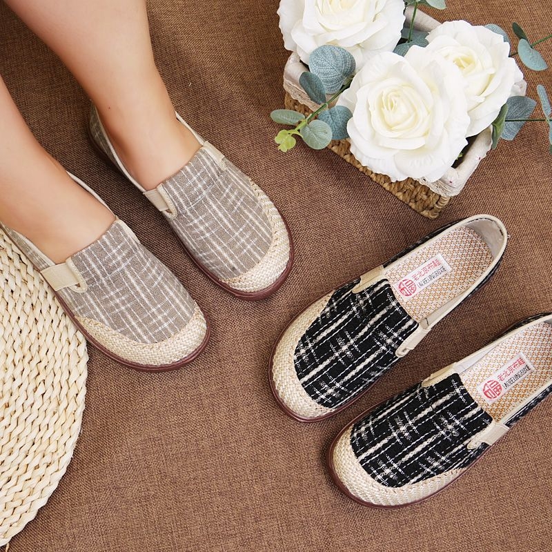 Ljetne slip-on tenisice ribarskog stila - prozračni gornji dio od pamuka, EVA đon; lagane, mrežasti uzorak; podstava od pamuka; ležerni stil.