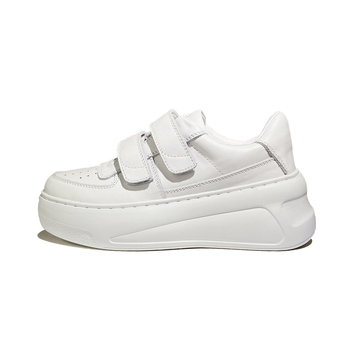 Ženske casual tenisice s Velcro kopčom, dizajn povećanja visine 6–8 cm, gornji dio od kože prvog sloja, podstava od ovčje kože, đon EVA