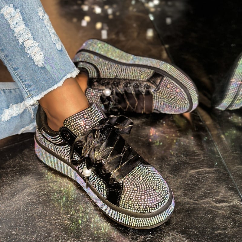 Női sportcipő fűzős, koreai stílus, PU felsőrész, kerek orr, 3–5 cm sarokmagasság