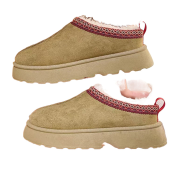 Ženske zimske čizme za snijeg, slip-on, gornji dio od velura, unutarnja podstava od flisa, PU uložak, gumeni potplat, srednja visina čizme