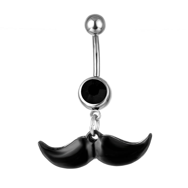 Prsten za pupak - unisex dizajn, listni motiv, materijal: legura, završna obrada: pečeni lak