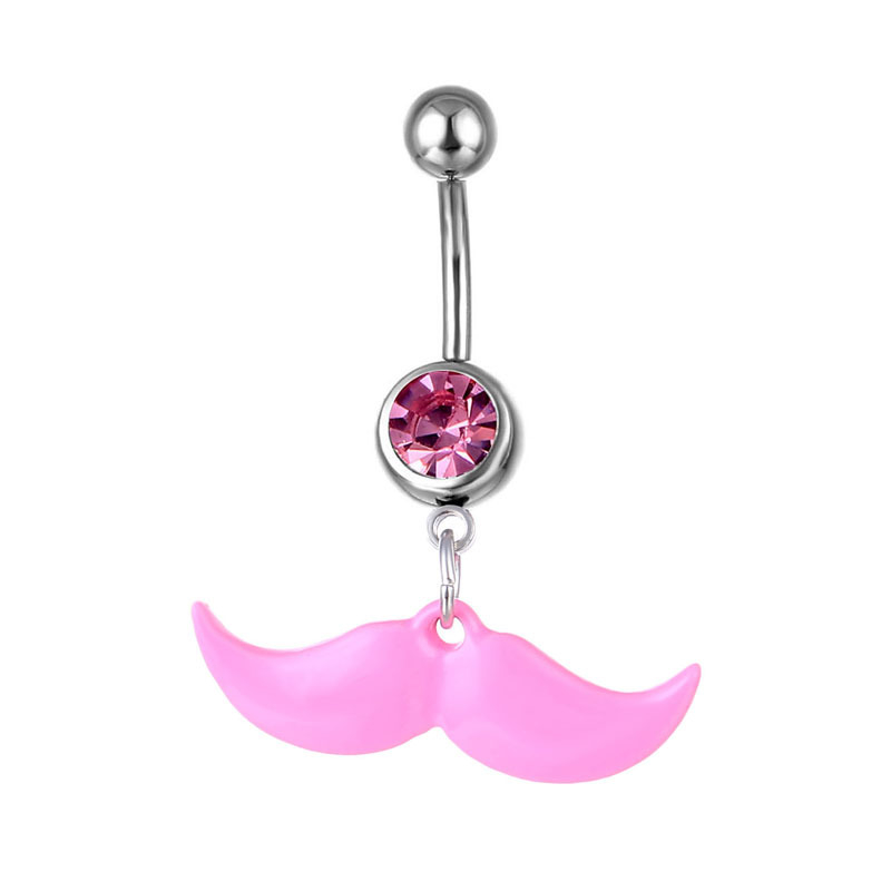 Prsten za pupak - unisex dizajn, listni motiv, materijal: legura, završna obrada: pečeni lak