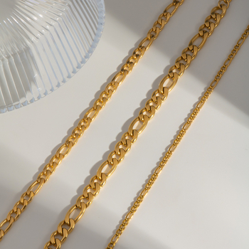 Gležnja narukvica - jednostavan ženski stil, Figaro lanac, Geometrijski oblik, Xia ling jewelry