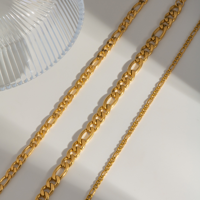 Gležnja narukvica - jednostavan ženski stil, Figaro lanac, Geometrijski oblik, Xia ling jewelry