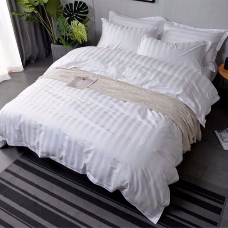 Покривка за завивка с ивици, Twill плат, тай дай принт, полиестер, хотелски стил