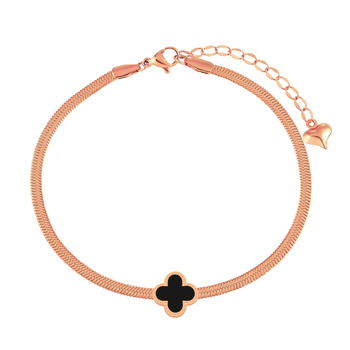 Kayado Brățară gleză din oțel titan cu Four-Leaf Clover - Jl0056