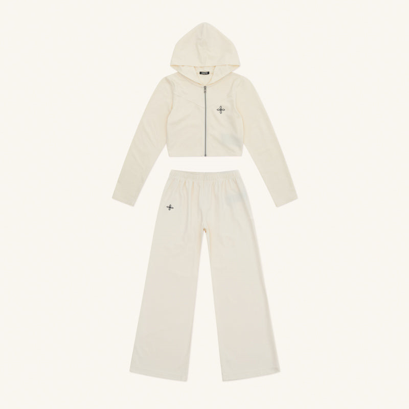 Set hoodie i hlače — casual slim, pamuk 95%+, dugi rukavi, ženski, proljeće 2024