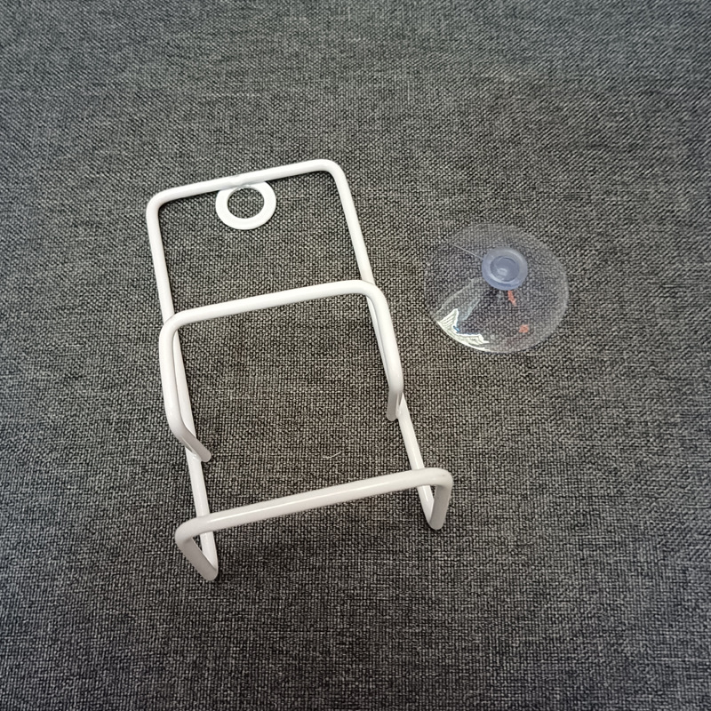 Željezni zidni odvodni stalak, dvostruki, za kuhinju i kupaonu, bez bušenja, za pohranu spužvi i krpa