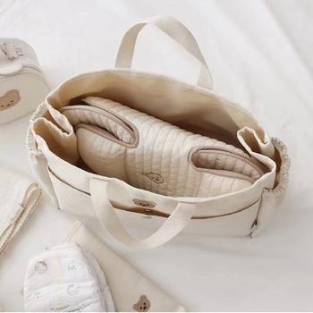 Kokvilnas bērnu ratiņu spilventiņš, izšūts, elpojošs, piemērots visiem gadalaikiem