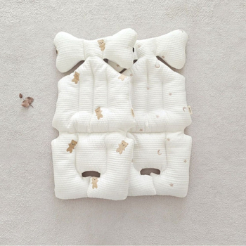 Детска седалкова подложка за количка, бродерия, памук, за деца 2–3 години, персонализируема