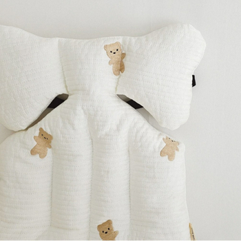 Детска седалкова подложка за количка, бродерия, памук, за деца 2–3 години, персонализируема