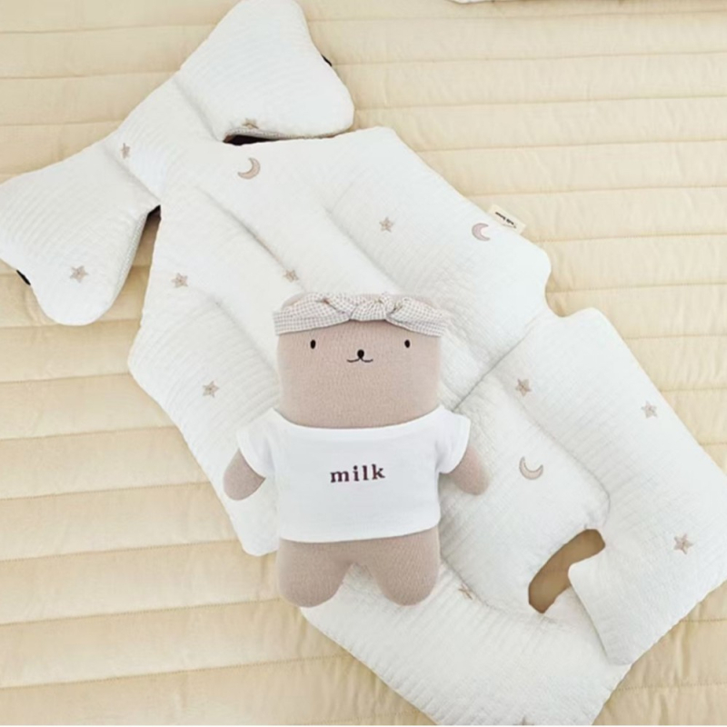 Детска седалкова подложка за количка, бродерия, памук, за деца 2–3 години, персонализируема