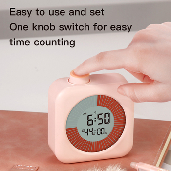 Cronometru vizual digital – numărătoare inversă de 60 de minute, afișaj LCD numeric, alimentare cu baterie, carcasă din plastic, design modern minimalist