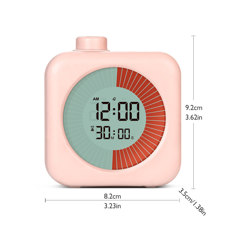 Cronometru vizual digital – numărătoare inversă de 60 de minute, afișaj LCD numeric, alimentare cu baterie, carcasă din plastic, design modern minimalist