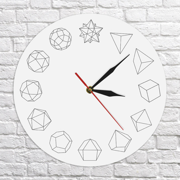 Ρολόι τοίχου με πολύγωνο σχήμα, μοντέρνος σχεδιασμός, αθόρυβος μηχανισμός Quartz, λειτουργεί με μπαταρία, πλαστικό περίβλημα και καντράν