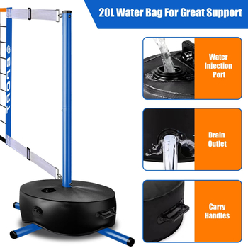 EASTGOING Set portabil pliabil pentru volei pe apă – cadru din poliester, 4,8 kg