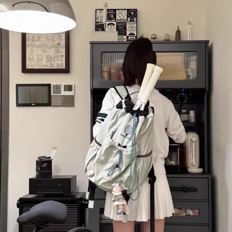 Korėjos stiliaus badmintonui ir tenisui kuprinė vyrams ir moterims — lengvas poliesterio audinys, tinkama važiavimui dviračiu, žygiams ir kelionėms