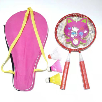 Zhibo dječja badminton raketa za juniore, 95–100 g, pravi udar, logo ispisan