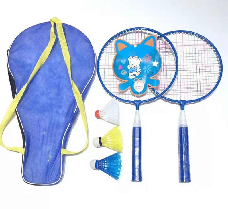 Zhibo dječja badminton raketa za juniore, 95–100 g, pravi udar, logo ispisan