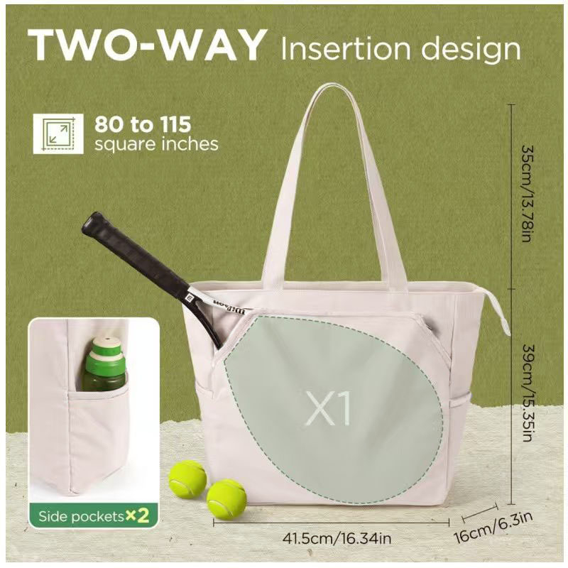 Kanvas-tennis tote kott linnalise stiiliga, horisontaalne ruudu kuju, tõmblukuga avamine, mitu taskut (tõmblukukott, telefoni task, sülearvutitask) — 2025 sügis